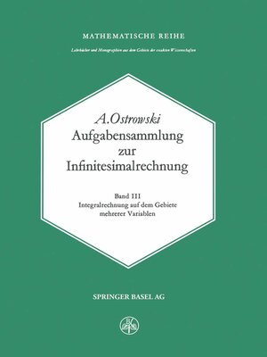 cover image of Aufgabensammlung zur Infinitesimalrechnung